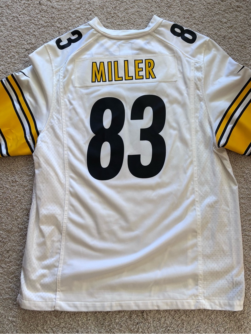 NFL White & Yellow #83 Miller Jersey